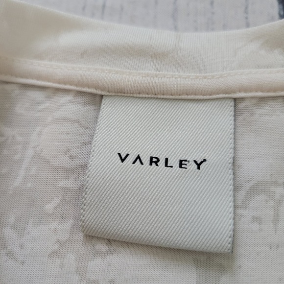 VARLEY Womens XSmall Cream Marbled Pattern Sleeveless Top - Picture 6 of 9